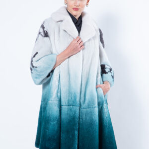 Пальто из норки цвета Ottanio с эффектом деграде