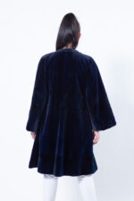 Пальто из стриженной норки цвета Royal Blue