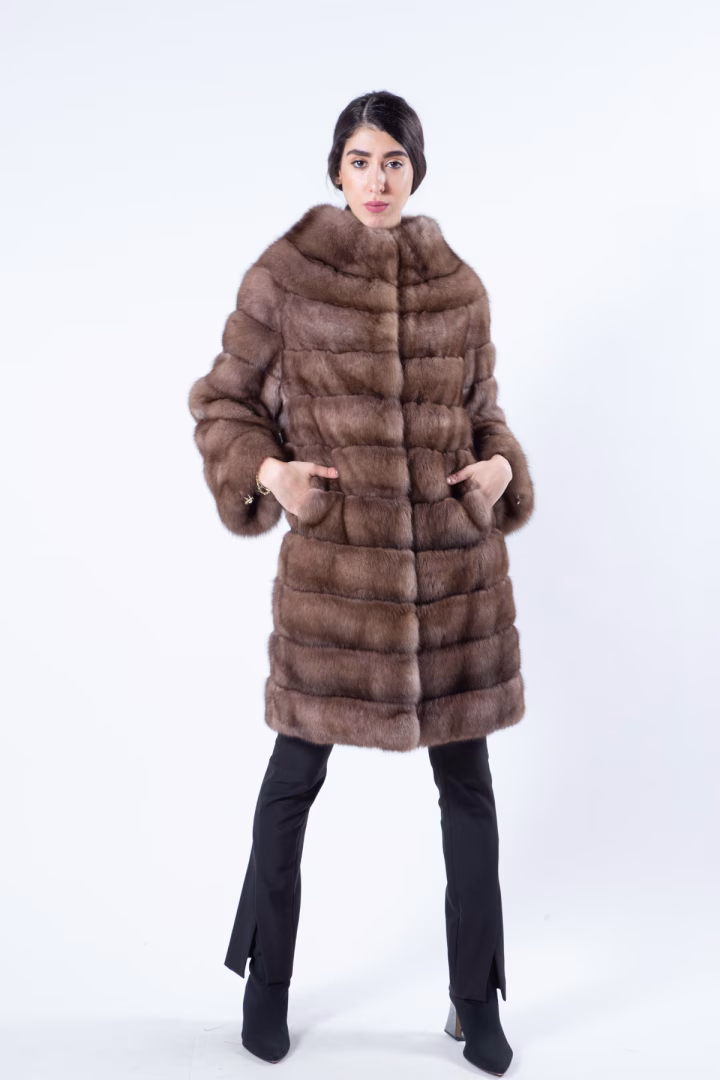 Шуба из соболя цвета Tortora — фото 1 из 8