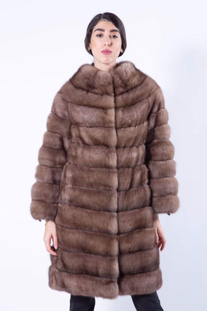 Шуба из соболя цвета Tortora — фото 4 из 8