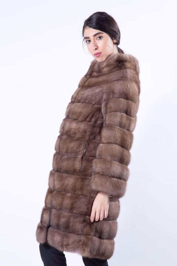 Шуба из соболя цвета Tortora — фото 5 из 8
