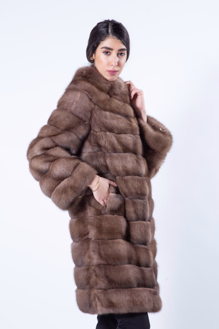 Шуба из соболя цвета Tortora — фото 7 из 8